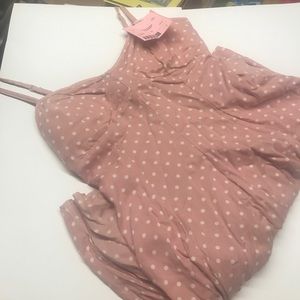 American Eagle NWT size Med. pink polka dot dress