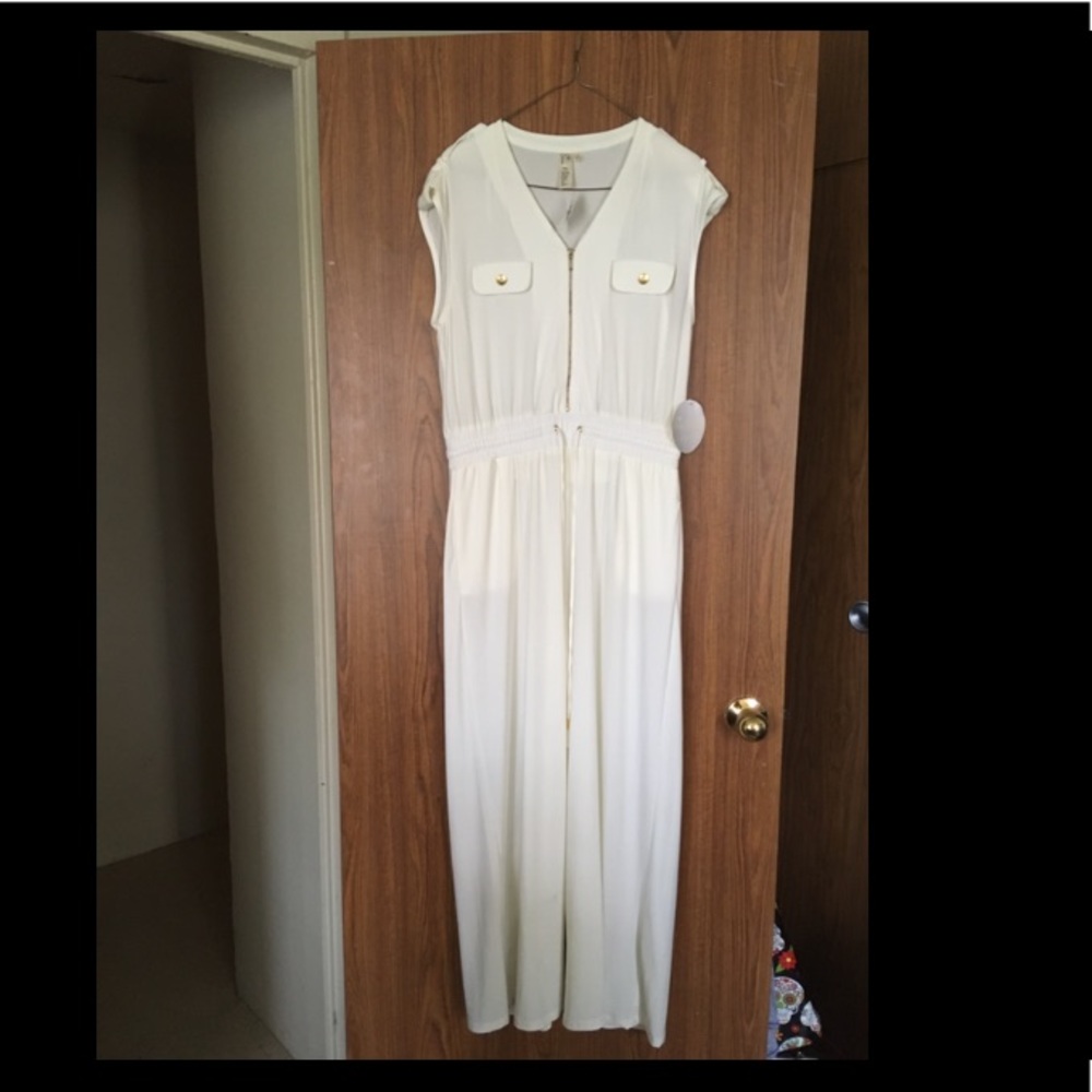Cream jump suit dressy