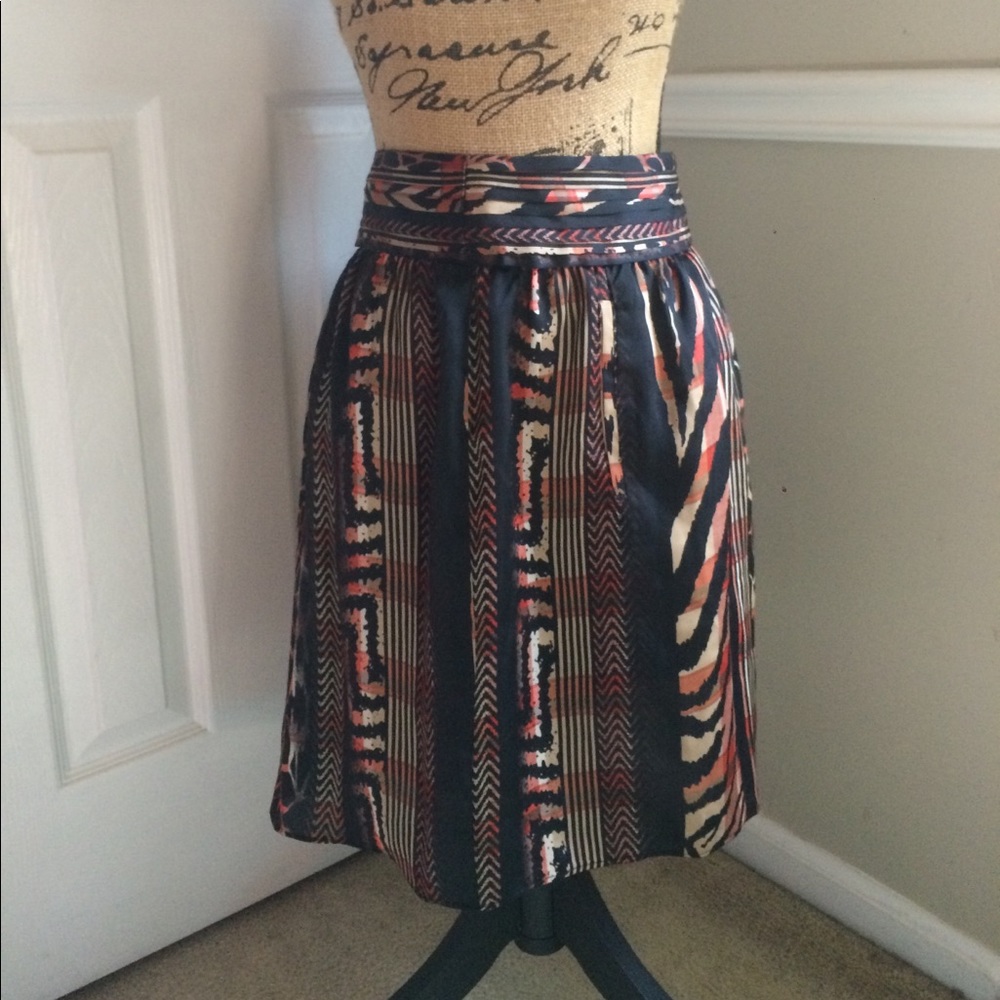Beautiful tribal print silk skirt!
