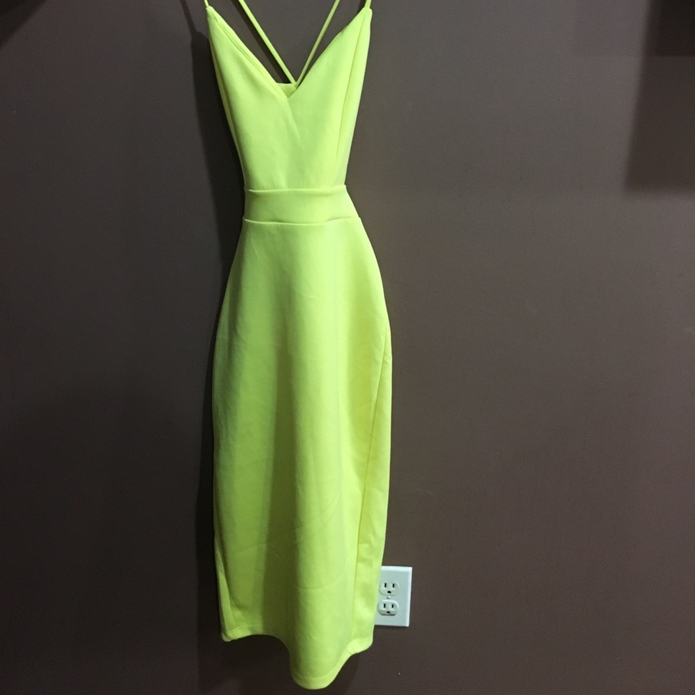 Yellow Midi Neon Dress