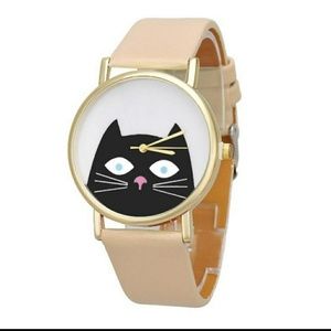 Fashion Watch women cute cat analogue