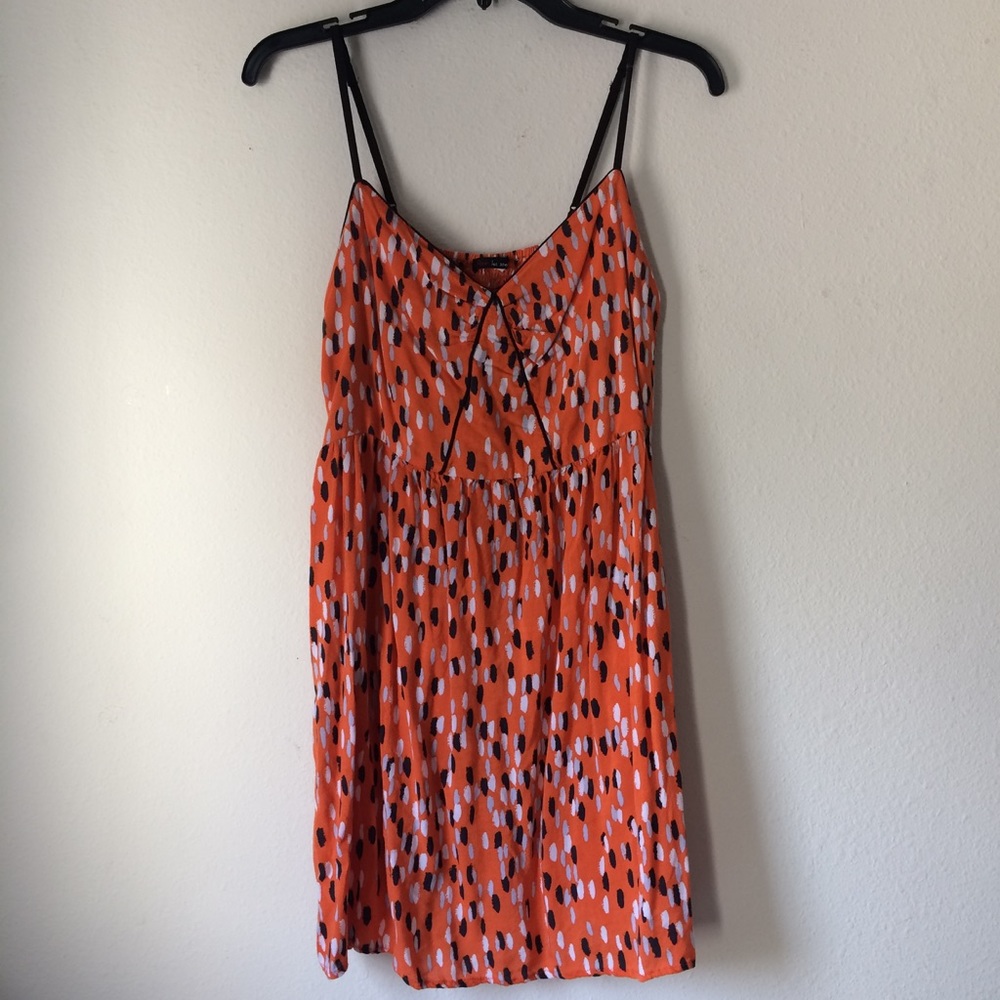 Orange Sun Dress With Pockets