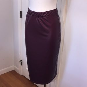 LAST CHANCE Like an Angel faux wine/berry skirt