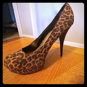 Candie's Cheetah Print platform heels