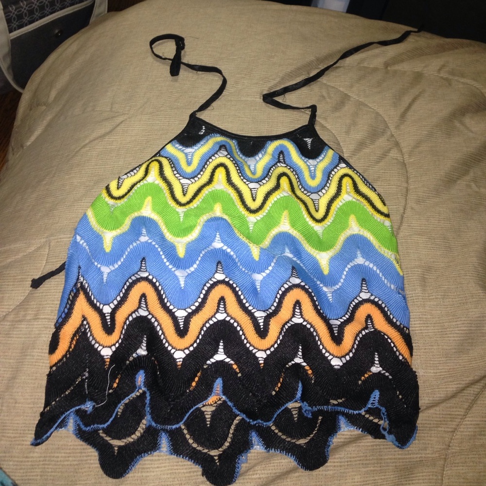 Crop top with matching skirt