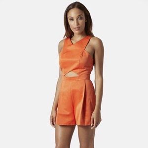 Orange topshop cutout romper US 4