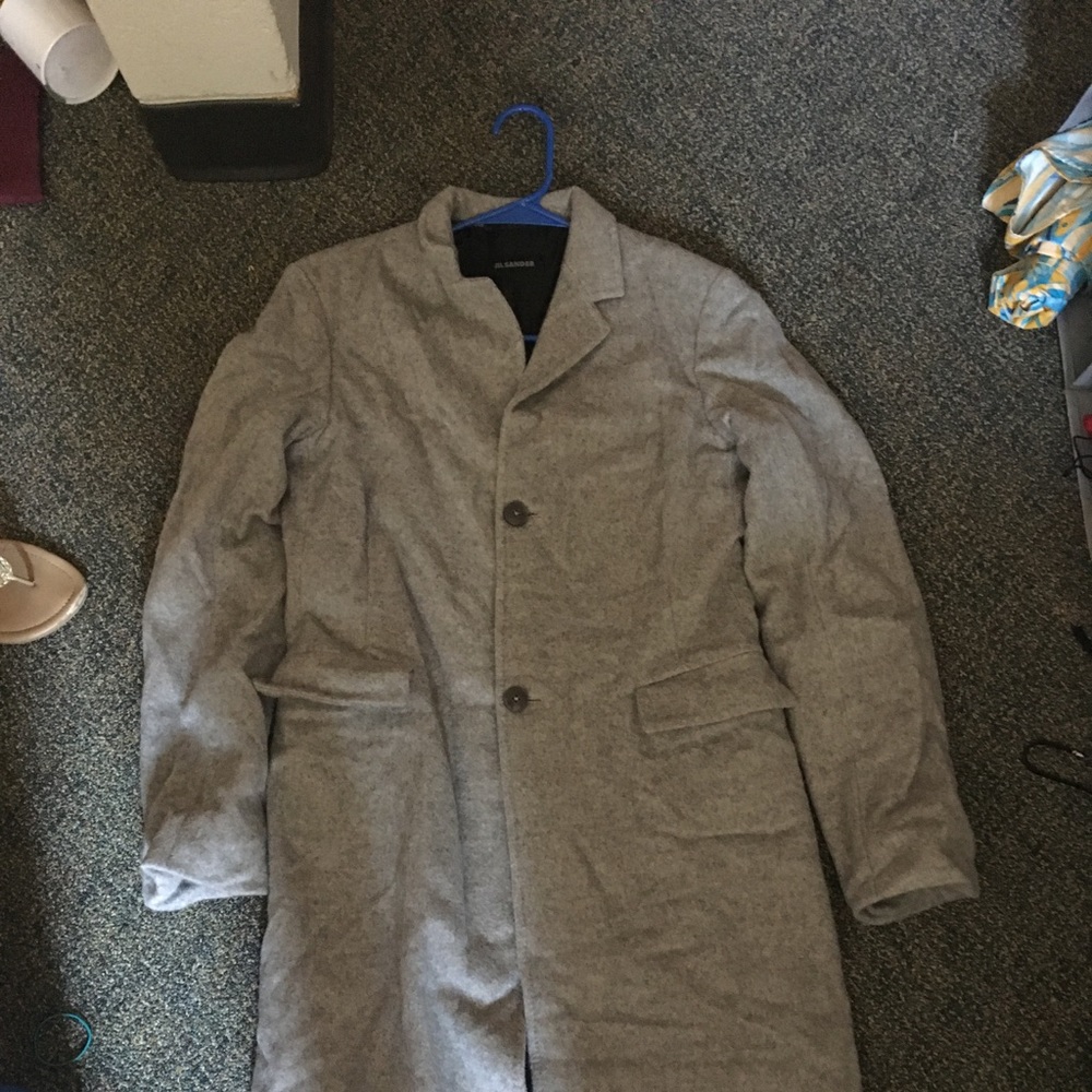 Jil Sander grey cashmere coat