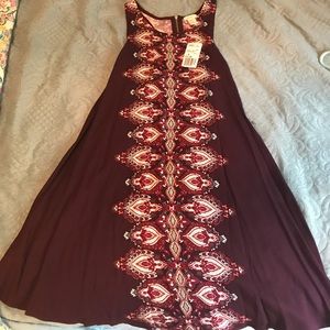 NWT Maroon printed dress