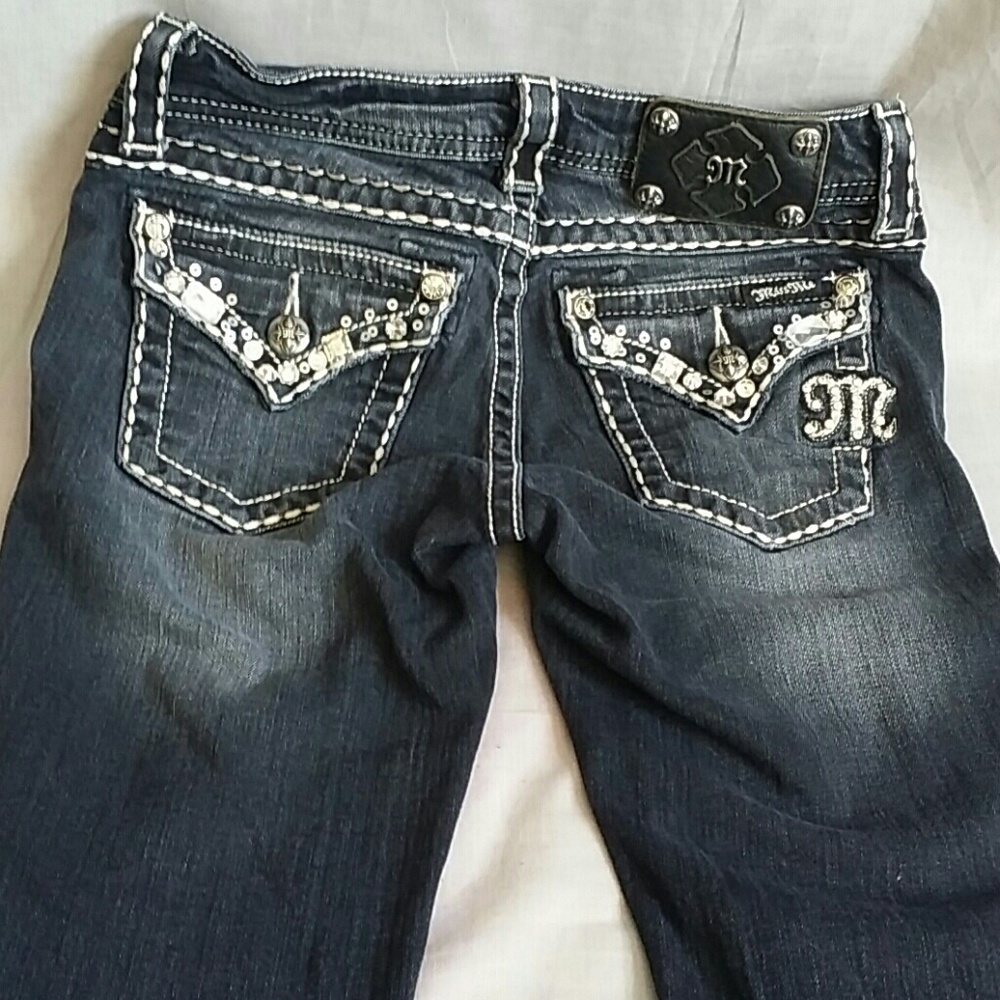Miss Me Easy Boot Pants Size 24 Denim Black