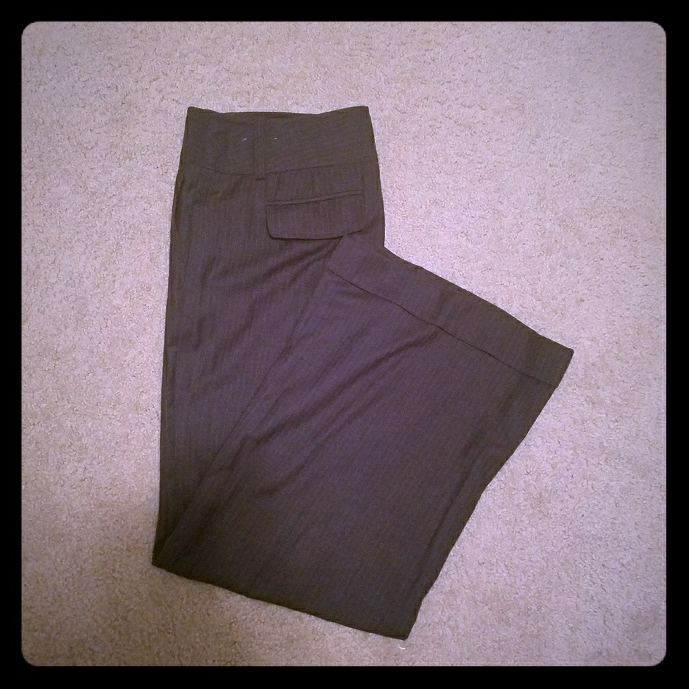 Charcoal grey wide leg trouser
