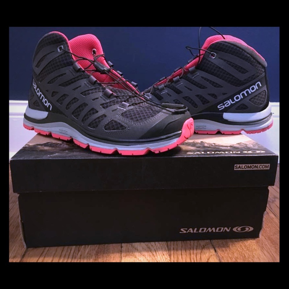 Salomon hiking boots. In box