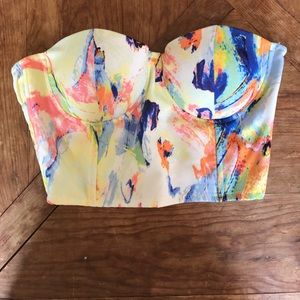 LF Strapless Boustier Crop Top