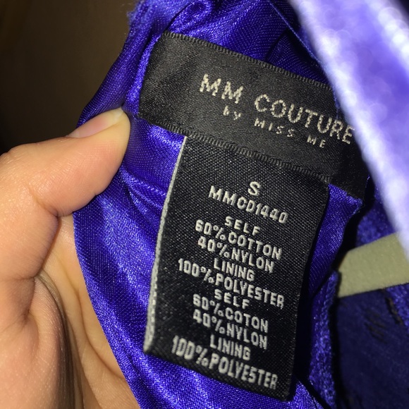 MM Couture Blue Dress - Picture 4 of 4