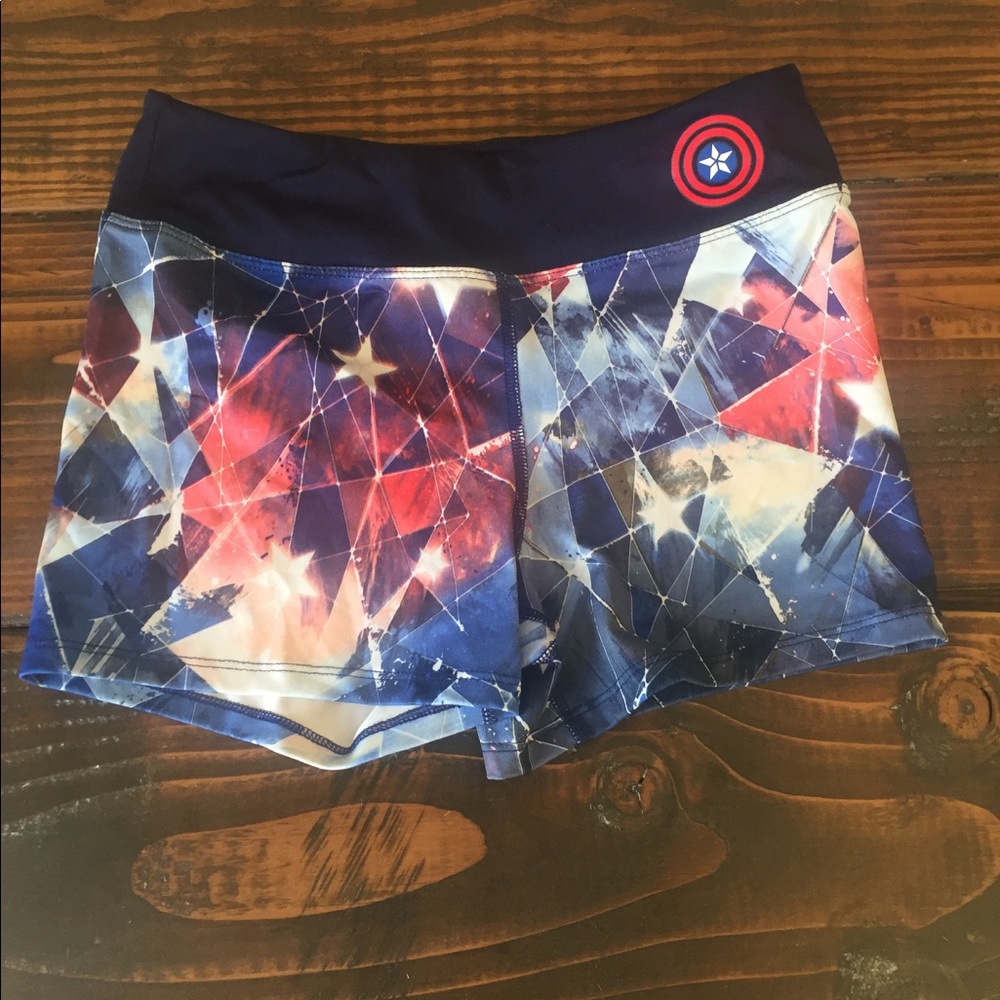 Two marvel workout shorts