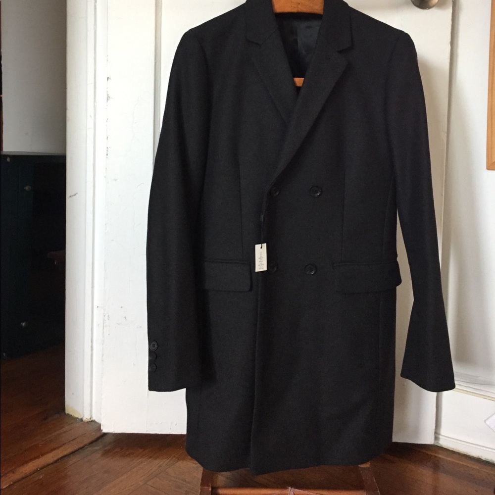 Theory Men's Double Breasted Wool Coat