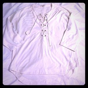 Madewell Laceup top