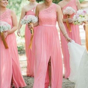 Davids Bridal One Shoulder Bridesmaid Dress