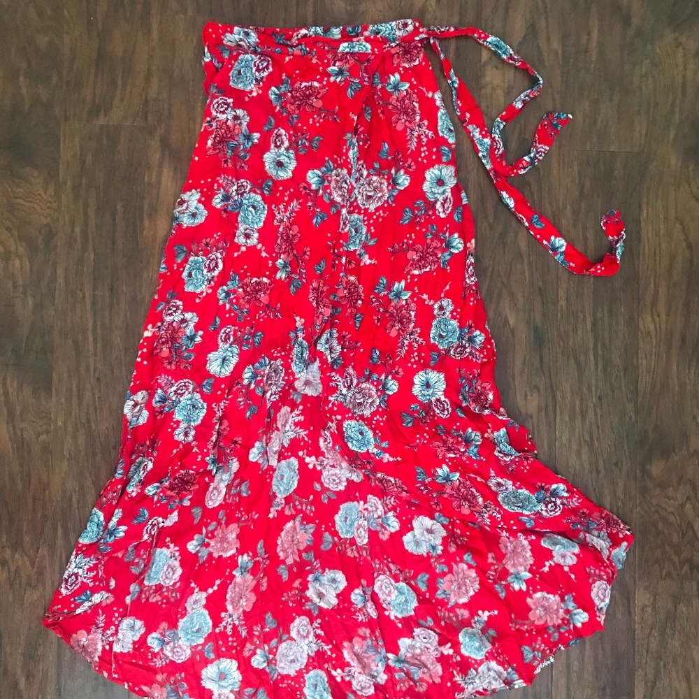 Floral Wrap Skirt