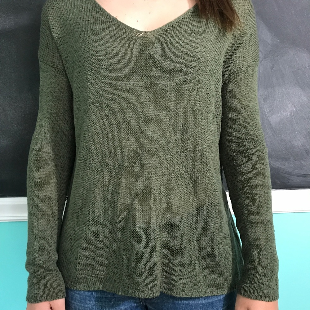 Distressed sweater!