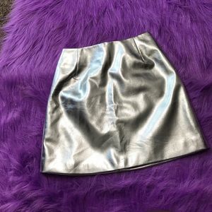 H & M Silver Metallic Skirt