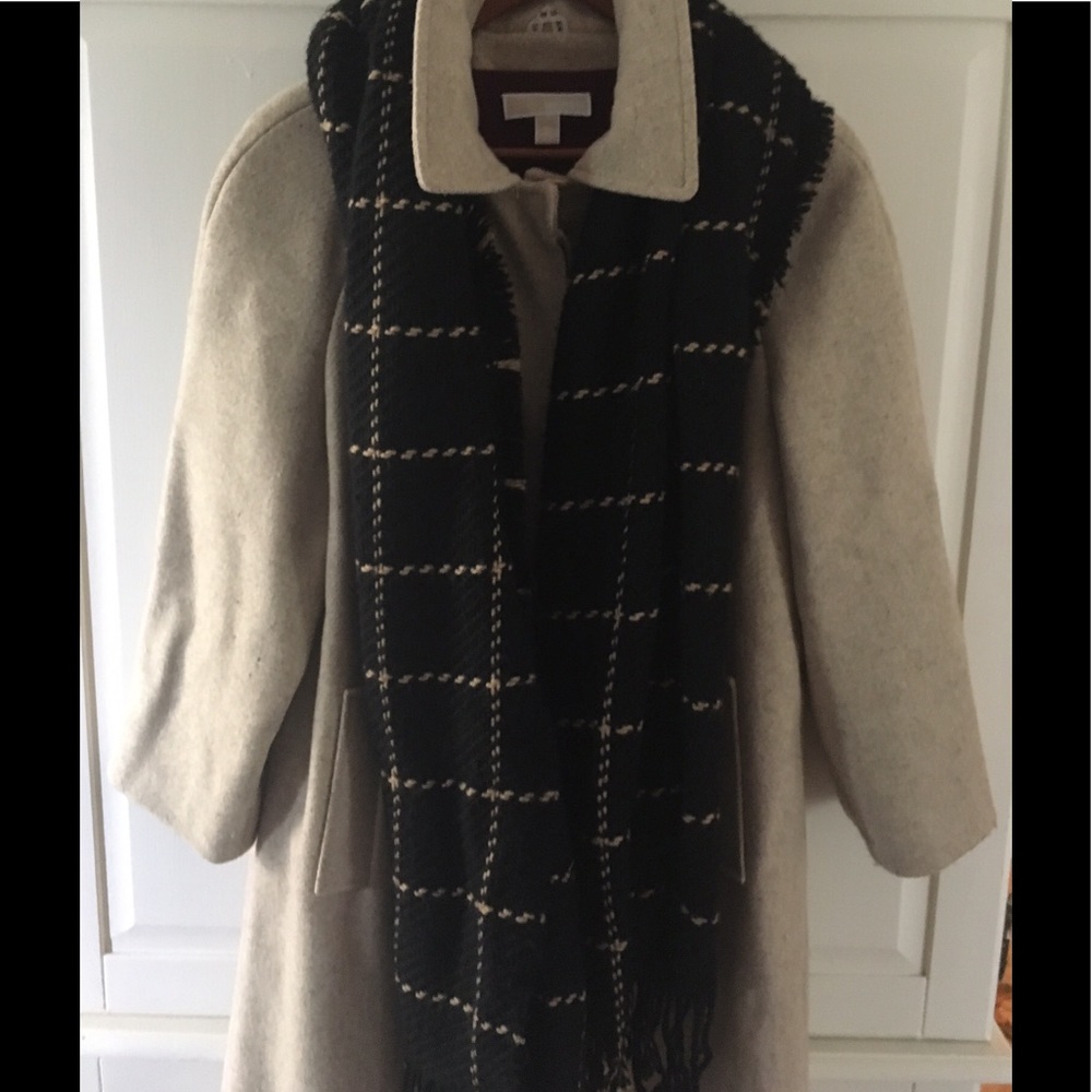 Vintage wool dolman sleeved coat full length