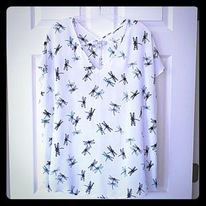 Short sleeve Sejour v-neck blouse