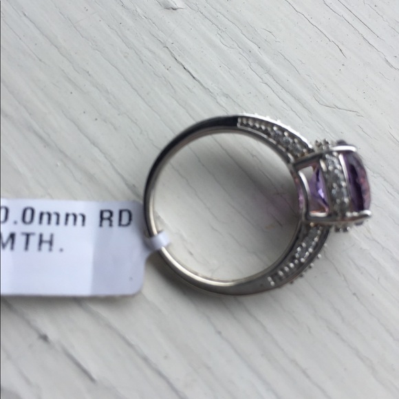 Amazon.com: Switch-It Gems Simulated Amethyst Pendant  10mm genuine amethyst set in silver.