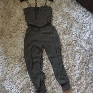 Soft comfortable olive green jumpsuit