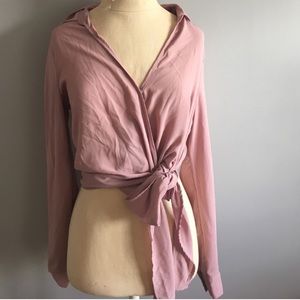 Mauve Wrap Blouse