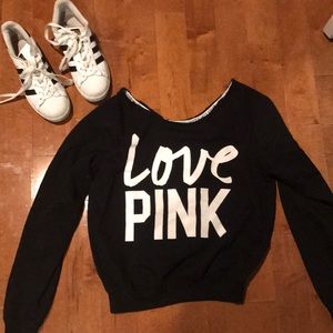 Comfy off the shoulder PINK sweatshirt