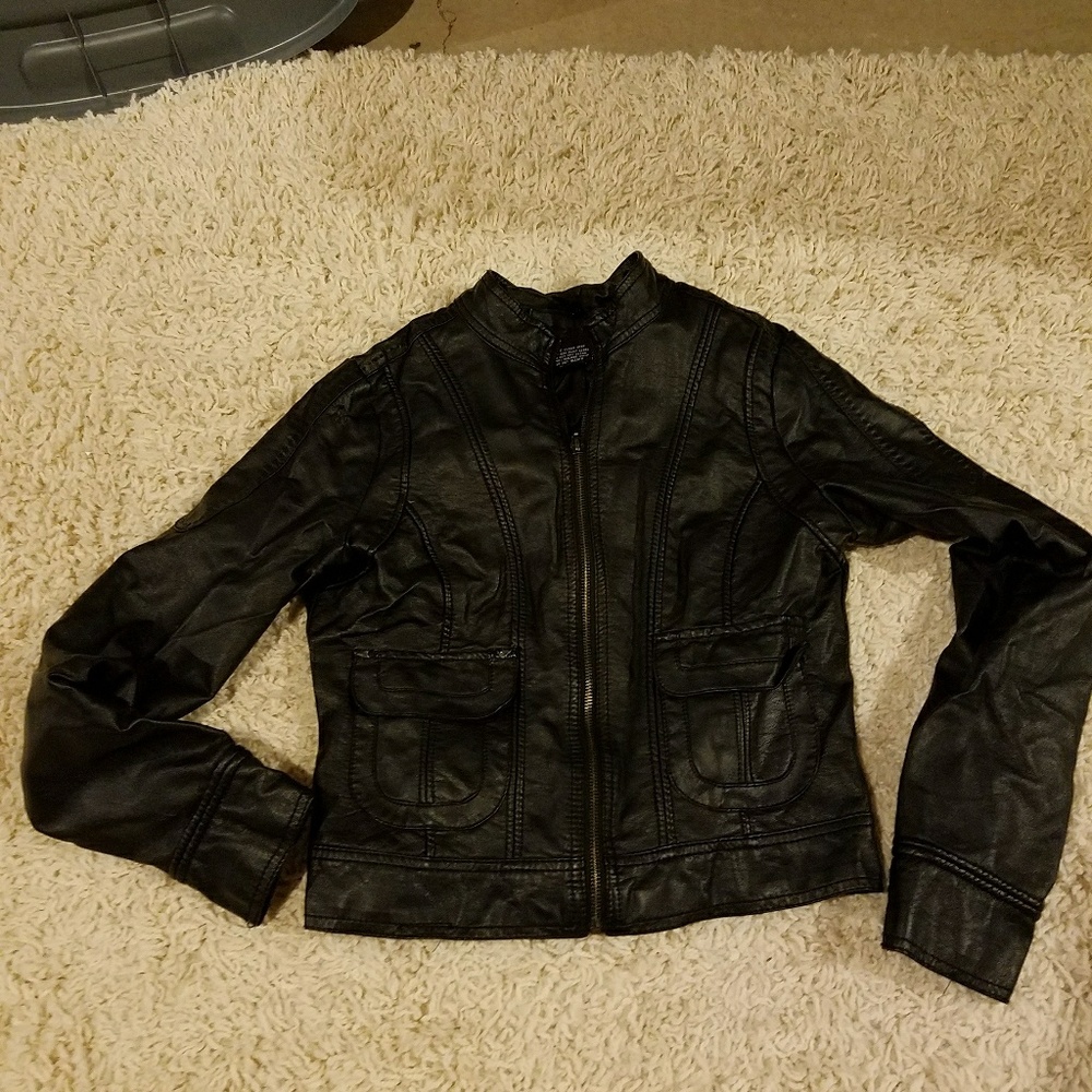 Faux leather jacket