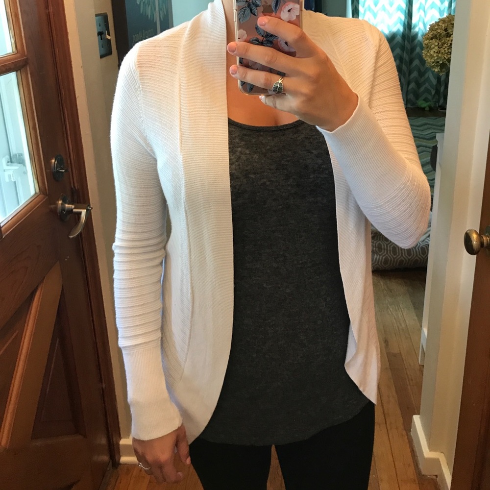 White cardigan