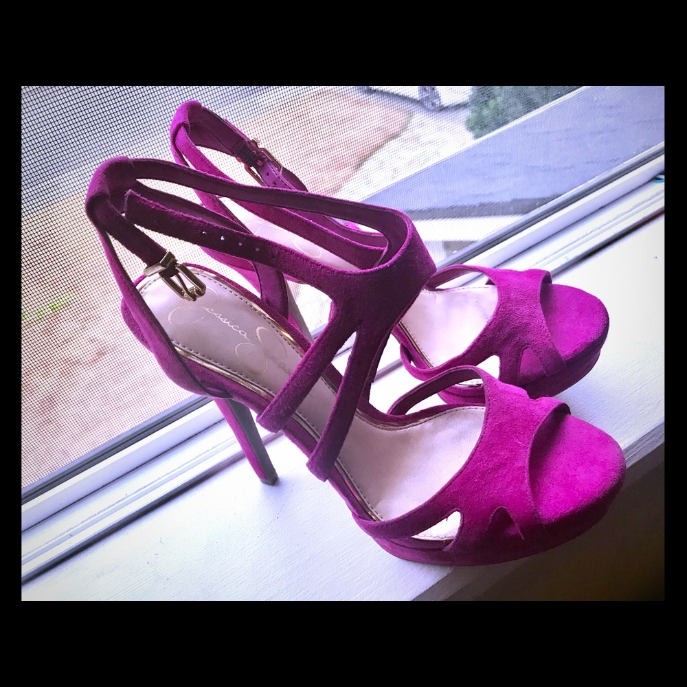 Hot pink Suede sexy pumps