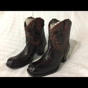 Mark Nason Boots Rose Embroidery Ankle Boots