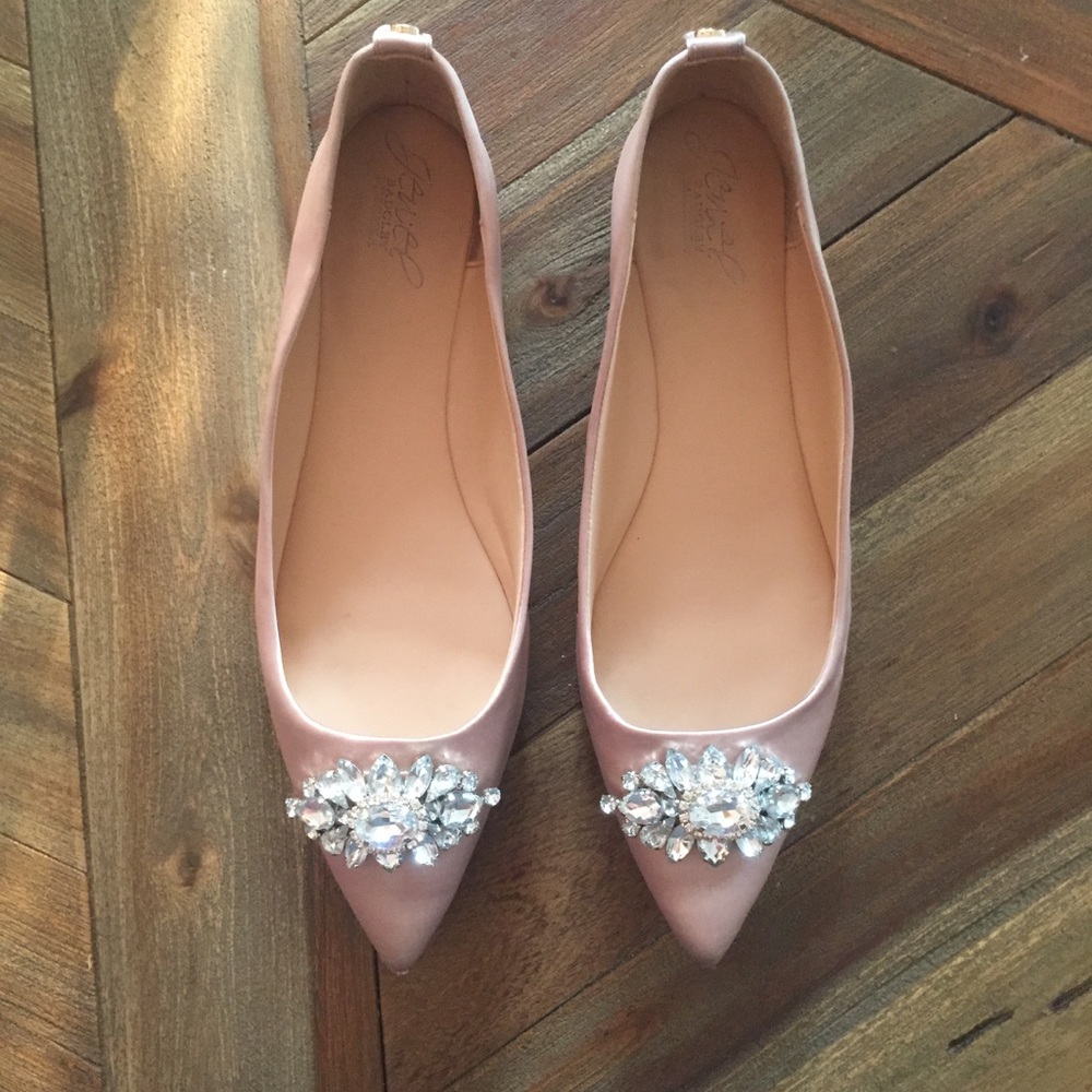 Badgley Mischka Champagne Wedding Flats