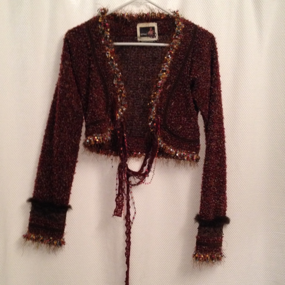 Buffalo colorful crop/bolero sweater
