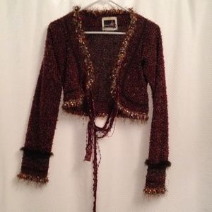 Buffalo colorful crop/bolero sweater