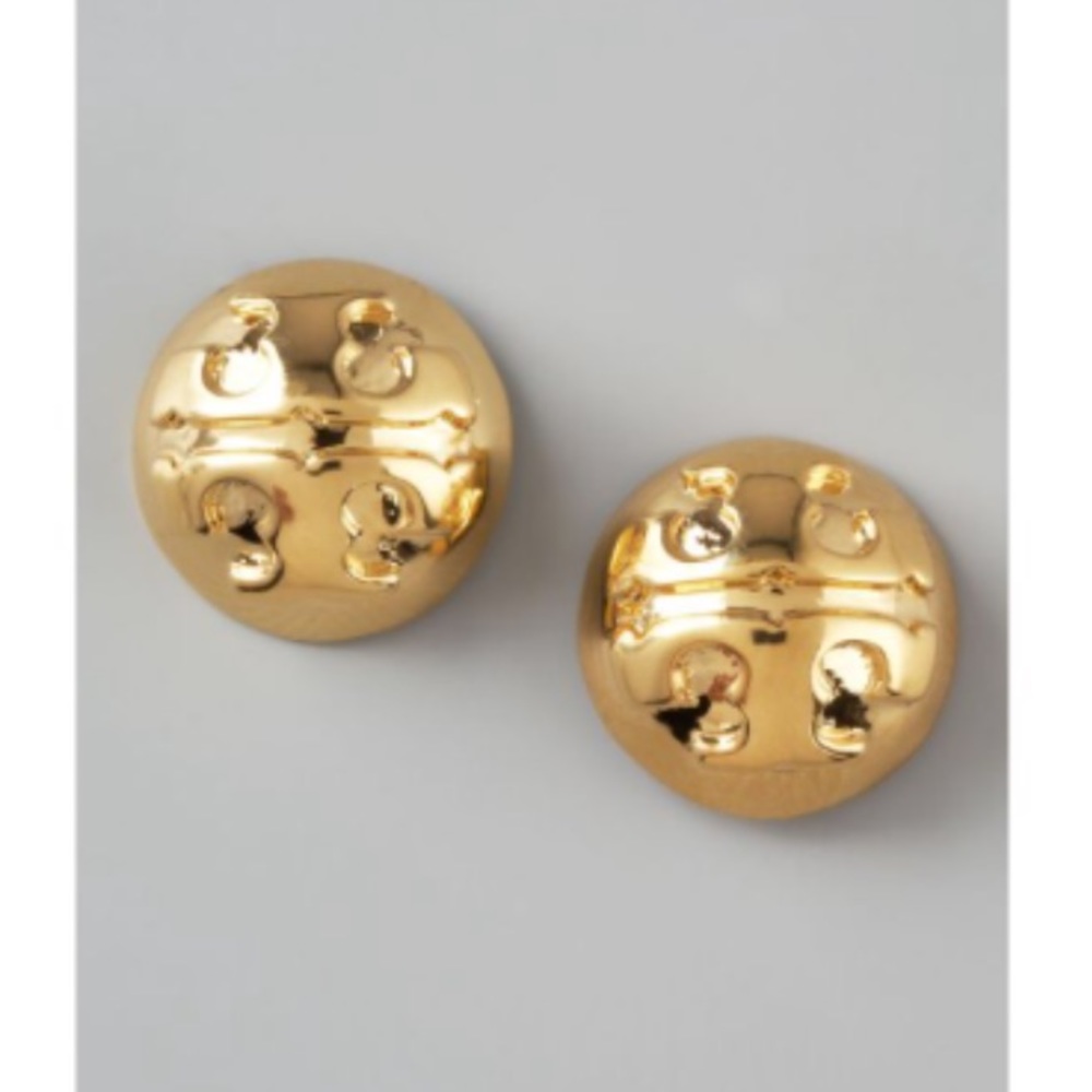 TORY BURCH Authentic gold Button earrings