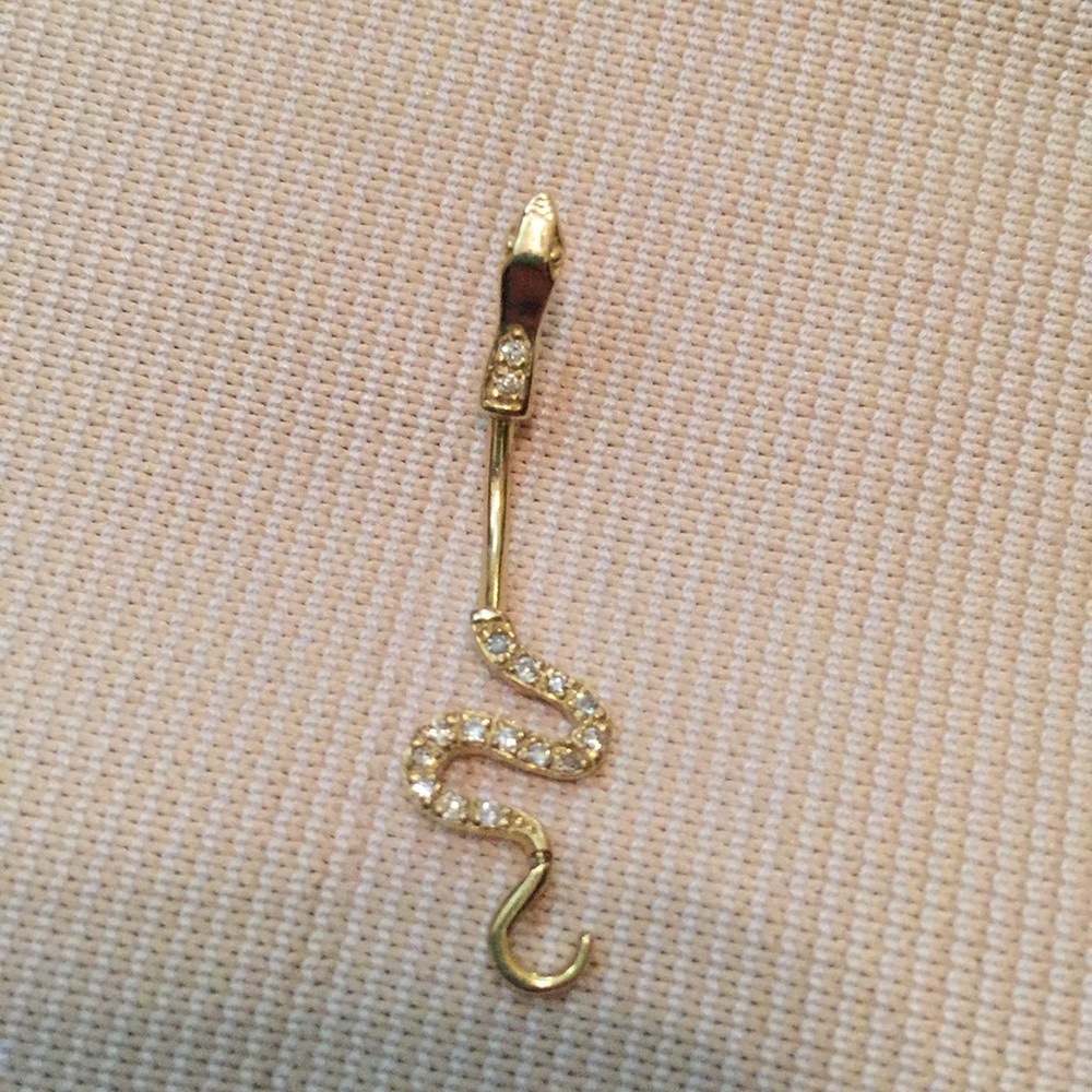 gold Snake Belly button ring