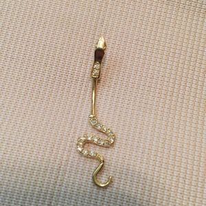 gold Snake Belly button ring