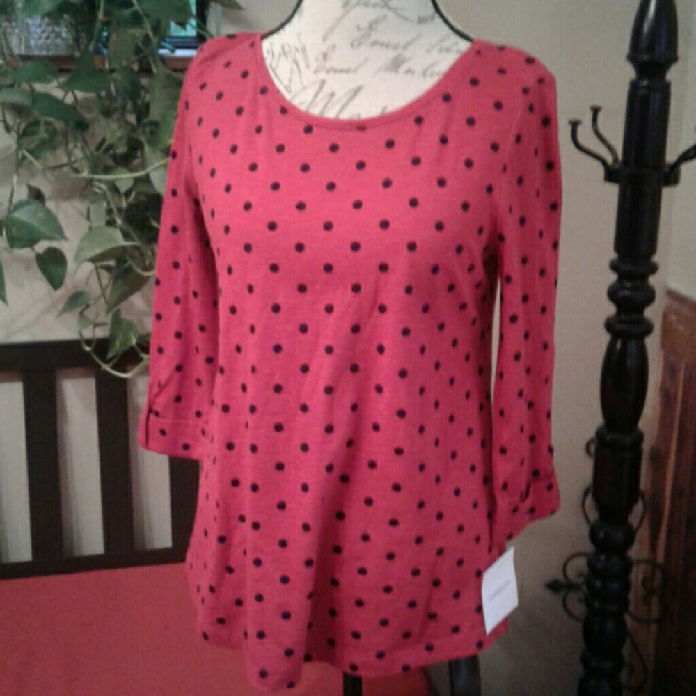 Croft & Barrow Polka Dot Shirt
