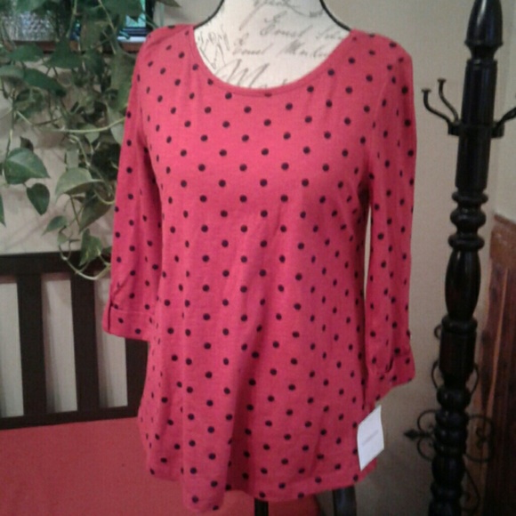 Croft & Barrow Polka Dot Shirt - Picture 1 of 3