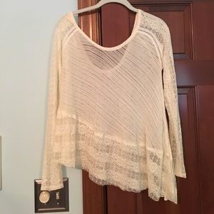 Free People Ivory Lace top