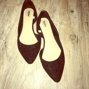 Black sparkle flats
