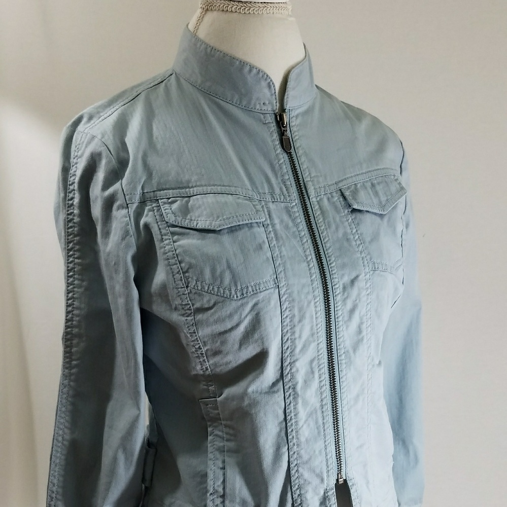 Cabi Women's Jacket Size Medium Ice Blue