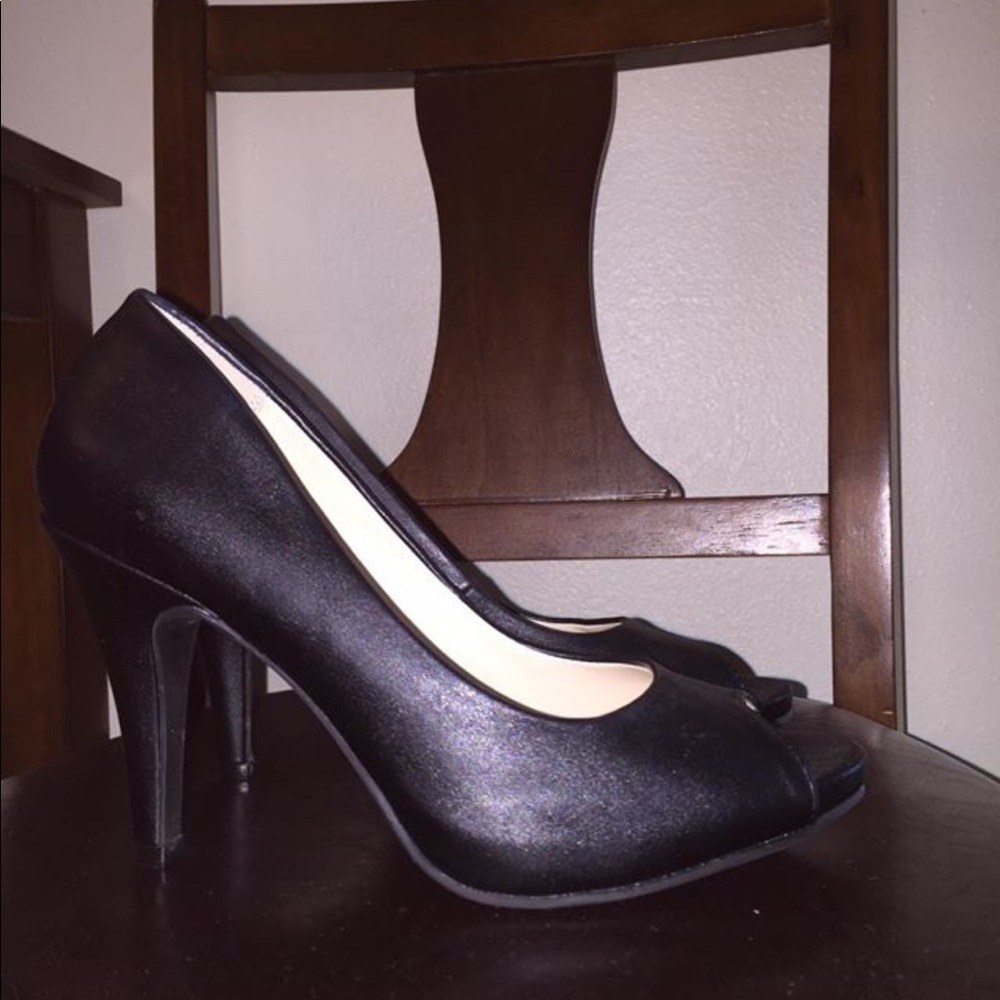 Platform Peeptoe Pumps