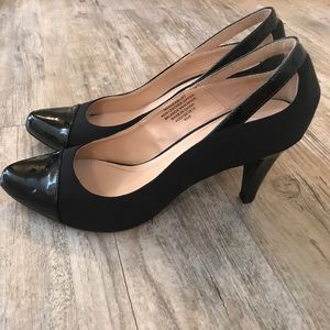 Patent leather toe heels