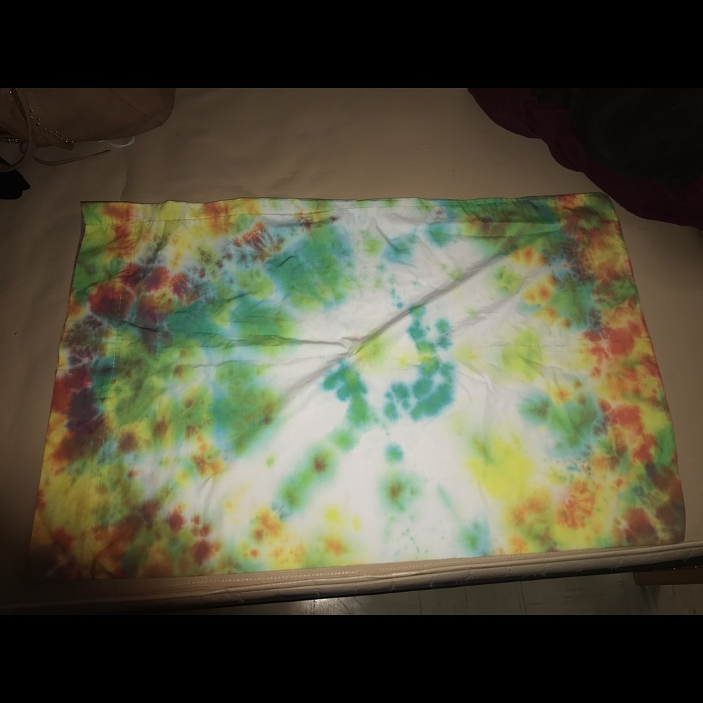 Tie dyed pillow case
