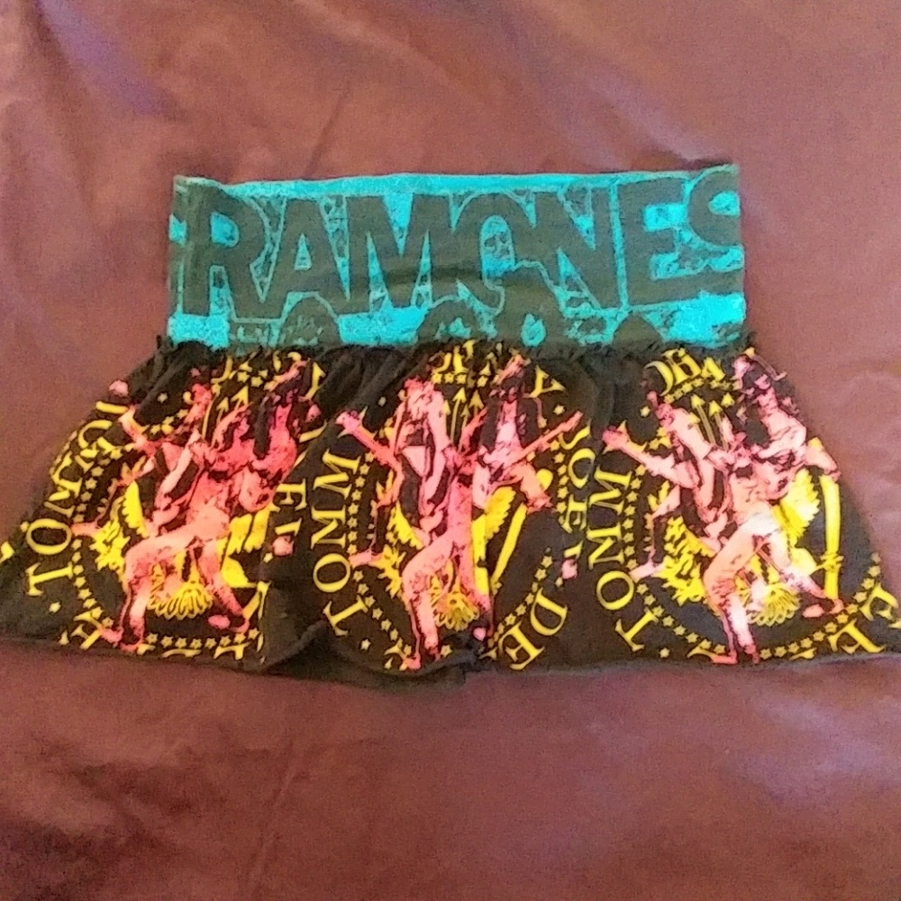 Ramones punk style mini skirt