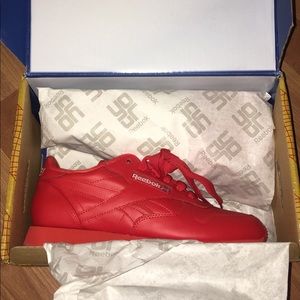 Customized Reeboks with name on the back, size 7